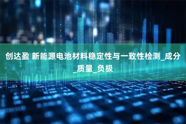 创达盈 新能源电池材料稳定性与一致性检测_成分_质量_负极